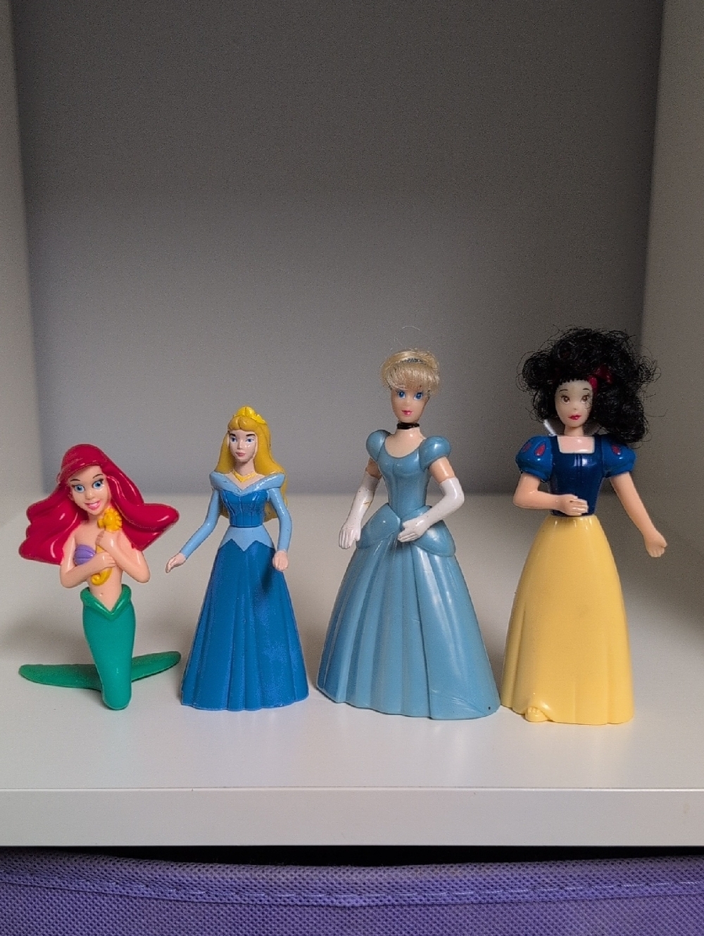 Set Of 4 Vintage Y2k McDonald's Disney Princess Figures Snow White, Ariel